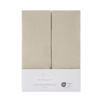 kindsgard Spannbettlaken laylig 2er-Pack 60 x 120 cm beige von kindsgard