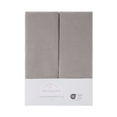 kindsgard Spannbettlaken laylig 2er-Pack 60 x 120 cm grau von kindsgard