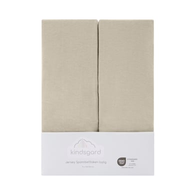 kindsgard Spannbettlaken laylig 2er-Pack 70 x 140 cm beige von kindsgard