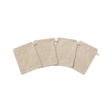 kindsgard Waschhandschuhe vasklude 4er-Pack beige von kindsgard