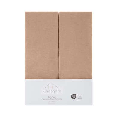 kindsgard Wickelauflagenbezug bekjelig 2er-Pack 85 x 75 cm taupe von kindsgard