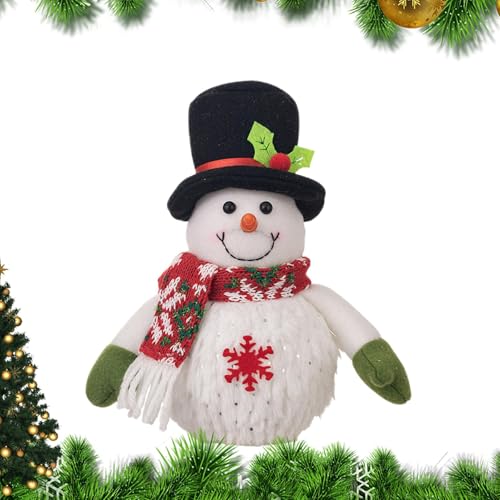 Christmas Plush Snowman Toys, Lighted Snowman Figurine, Animated Plush Snowman, Soft Stuffed Snowman Toy, Christmas Snowman Decorations, Plush Snowman for Shelves, von kivrimlarv