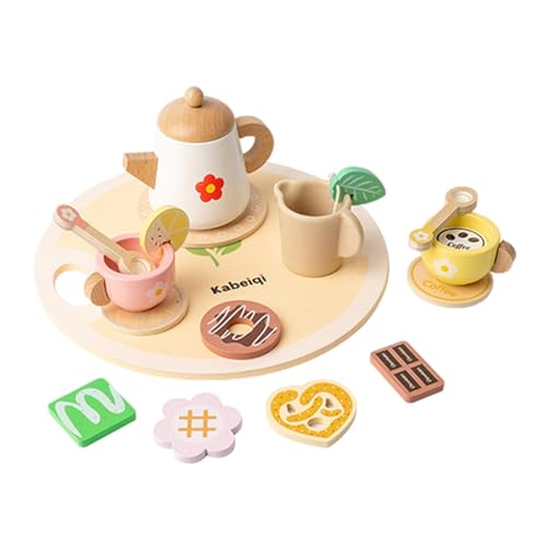 Entzückendes Design-Teeparty-Set, Kinderküchen-Rollenspielset, Teeservice, Rollenspiel-Essen, Dessert-Kekse für kleine Mädchen,, Zuhause, drinnen, Mehrfarbig von kivrimlarv