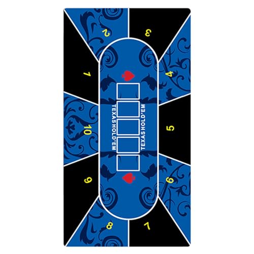 kivrimlarv Poker-Tischmatte, Gummi-Spielmatte, Poker-Layout-Tischdecke, rutschfeste Pokermatten, Tischspielmatten, Pokermatten, Poker-Tischunterlage, Pokerspiel-Tischdecke für Kartenspiele überall von kivrimlarv