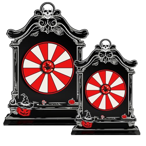 kivrimlarv Halloween Tabletop Game, Halloween Prize Wheel, Halloween Spinner Game, Prize Wheel Game, Halloween Themed Spinner Wheel Tabletop Game for Kids and Adults von kivrimlarv