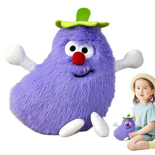 kivrimlarv Huggable Eggplant Toy, Plush Eggplant Collectible, Creative Eggplant Plush, Eggplant Plush Doll, Creative Eggplant Plush, Eggplant Plush Doll, Cuddly Eggplant Toy for Kids and Adults von kivrimlarv