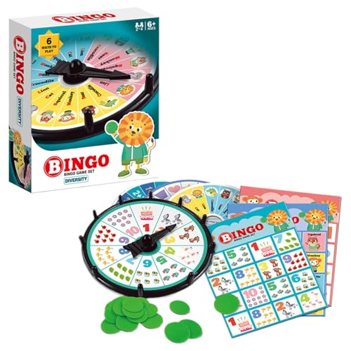 kivrimlarv Lern-Bingo-Spiel, Matching-Fähigkeiten-Spiel, Lern-Bingo-Spiel, Familien-Bingo-Spiel, Bingo-Karten Mit Stabilem Und Wiederverwendbarem Design Zur Entwicklung Der Fähigkeiten Von Kindern von kivrimlarv