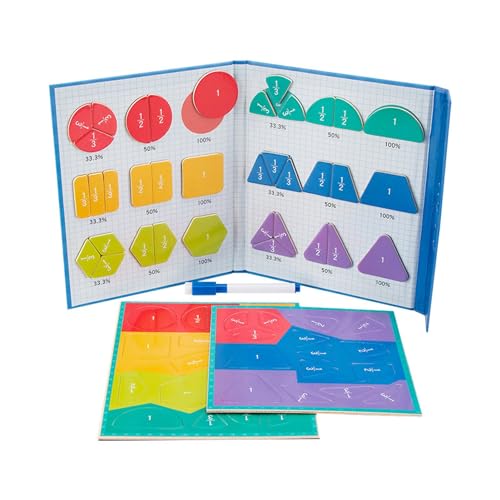 Magnetische Bruchsteine, magnetisches Bruchkreis-Set, leichte bunte Bruchkreise für Pädagogen, Lehrer, Eltern, Kinder von kivrimlarv