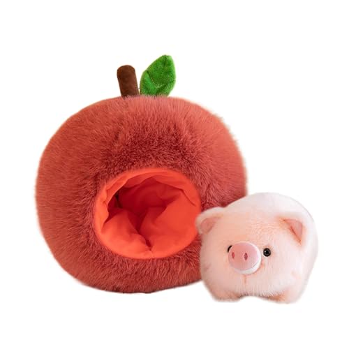 kivrimlarv Soft Throw Pillow Plushie, Adorable Animal Plush Doll, Comfortable Fruit House Plush Toys, Cozy Fruit Themed Plush Toys 10.24x10.24x7.87 for Kids and Adults (1 Piece) von kivrimlarv