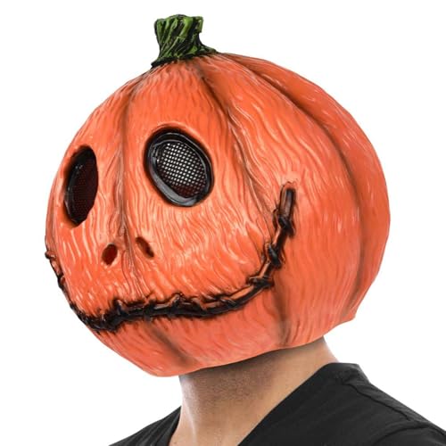 kivrimlarv Spooky Halloween Pumpkin Masque for Cosplay - Perfect Gag Joke Toy for Adults at Haunted Houses and Stage Performances - Eye-Catching Fashion Headwear for Halloween Parties von kivrimlarv