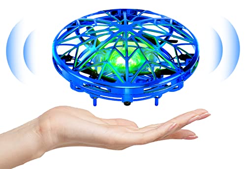 Kizplays® Drohne für Kinder, UFO Handgesteuerte Flugdrohne, LED Lichtern Infrarot-Induktion Handgesteuertes, Fliegender Ball Indoor Outdoor Geburtztag Geschenk Ostergeschenke für 6 7 8 9 10+ Jahre von kizplays