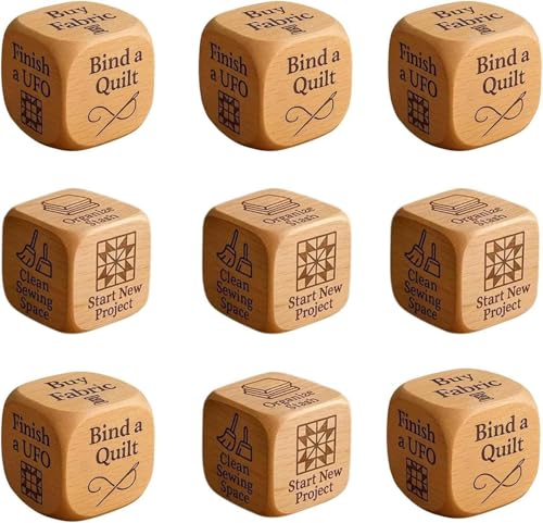 Handgefertigtes Patchwork-Entscheidungswürfel aus Holz, Affirmationsset, positiv Handgefertigtes Patchwork-Entscheidungswürfel aus Holz, Affirmationsset, positiv von kkiuop