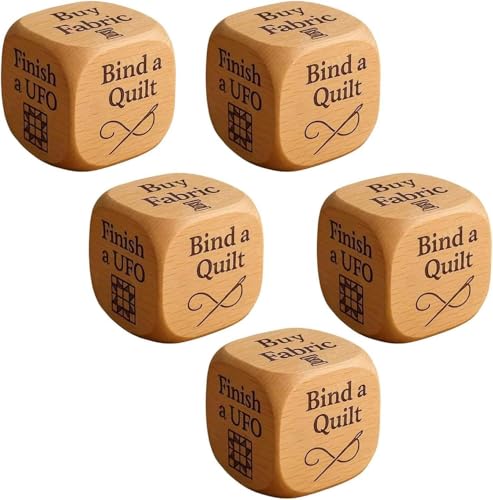 Handgefertigtes Patchwork-Entscheidungswürfel aus Holz, Positiv-Set, Bestätigungen Handgefertigtes Patchwork-Entscheidungswürfel aus Holz, Positiv-Set, Bestätigungen von kkiuop