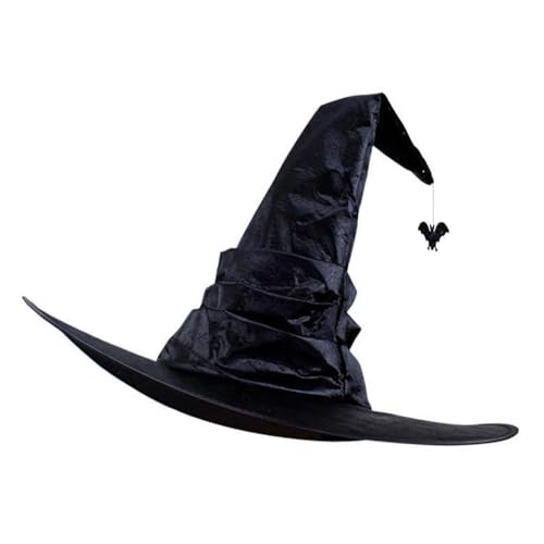 kkiuop 1 x Halloween-Hexenhut zum Aufhängen, Hexenhut, Kostüm, Zubehör für Halloween, schwarz, Party, Damen, Herren, Kostüm, Gastgeschenk, C7i2 Cosplay von kkiuop