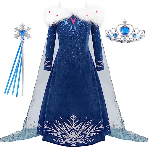 knemmy Mädchen Prinzessin Kleid für Kleinkinder Halloween Kostüm Cosplay Weihnachten Geburtstag Party von knemmy