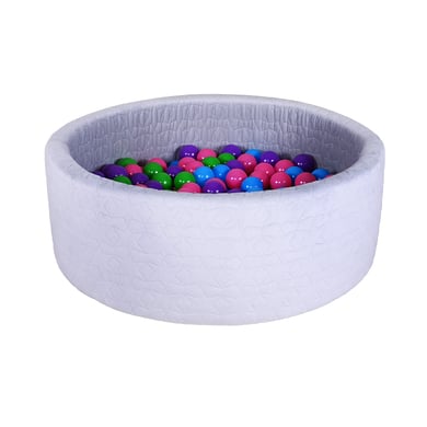 knorr toys® Bällebad soft - Cosy geo grey 300 balls softcolor von knorr toys®