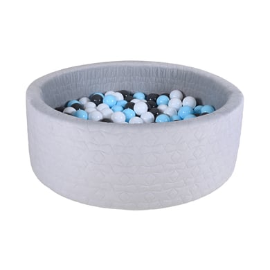 knorr toys® Bällebad soft Cosy geo grey inklusive 300 Bälle creme/grey/lightblue von knorr toys®