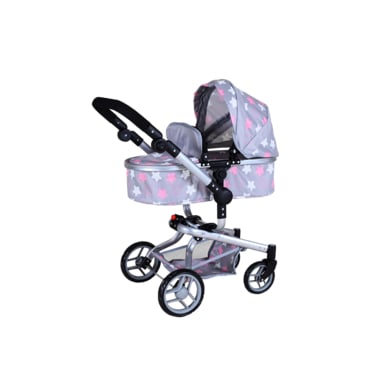 knorr toys® Kombi-Puppenwagen Boonk, star grey pink von knorr toys®