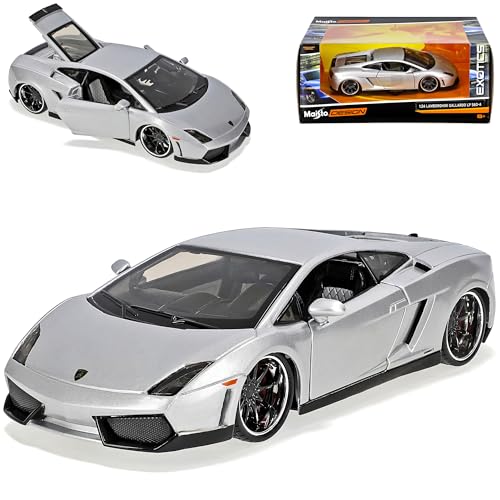 Maisto Lamborgihini Gallardo LP560-4 Coupe Silber Tuning 2003-2013 1/24 Modell Auto von koenig-tom