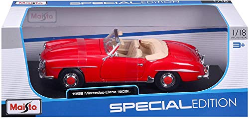 Scale Modell KOMPATIBEL MIT Mercedes 190 SL 1955 RED 1:18 MAISTO MI31824R von koenig-tom