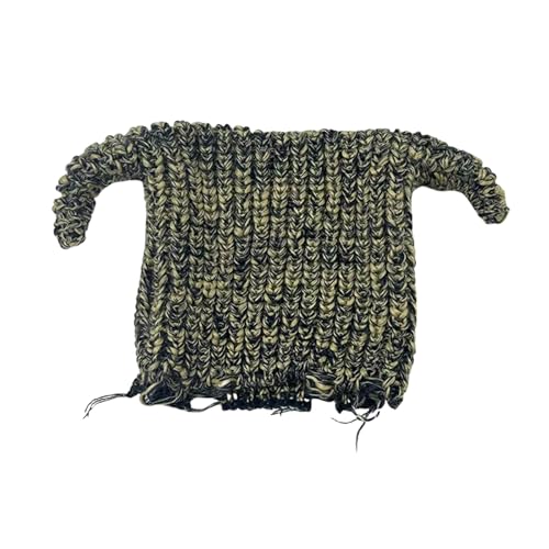 kokdid Cosplay Totenkopf Hut für Halloween Aktivität Strickmütze mit Horn Hut Pullover Cosplay Hut Teufel Schädel Caps 2000er Jahre von kokdid