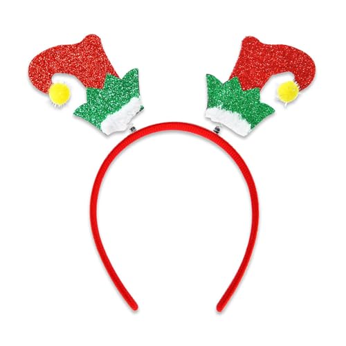 kokdid Geweih Hut Schleife Stirnband Weihnachten Kopfbedeckung Weihnachten Party Foto Requisiten Bowknot Party Kopfbedeckung Cosplay Zubehör von kokdid