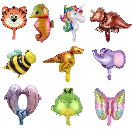 Folienballon für Helium oder Luft "Mini Animals FOIL SET" Luftballon Größe: 23cm Mädchen Junge Kindergeburtstag Party Dekoration MiniFOIL-002 von korifejus