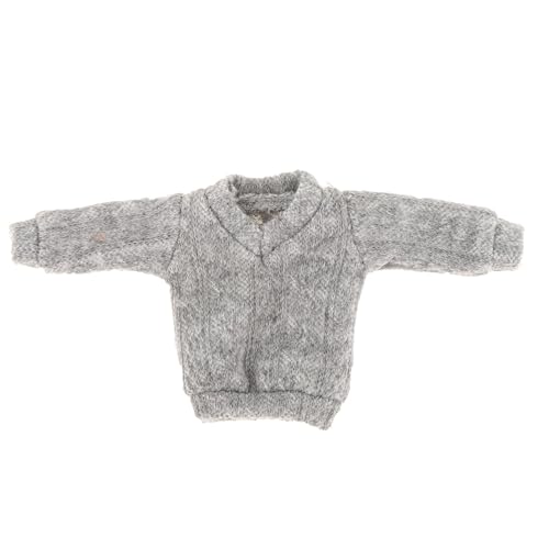 kowaku 1/12 Action Figuren Pullover,Weibliche Figur Kleidung,Handgemachte Geschenke für Kinder und Erwachsene,DIY Puppenkleid,6 Zoll Puppen Outfits Kostüm, GRAU von kowaku