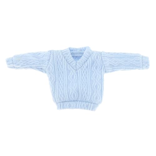 kowaku 1/12 Action Figuren Pullover,Weibliche Figur Kleidung,Handgemachte Geschenke für Kinder und Erwachsene,DIY Puppenkleid,6 Zoll Puppen Outfits Kostüm, Hellblau von kowaku