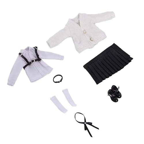 kowaku 1/12 Maßstab Figur Puppe Schuluniform Set Damen Kleidung Set Cosplay Outfit für 6 Zoll Frau Figur, Schwarz von kowaku