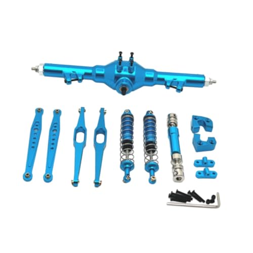 kowaku 1/12 RC Auto Metall Upgrade Kits Hintere Stützvorrichtungen Anzug Modifikation Hintere Feste Spurstangen für 12423 12429 Hobby Auto Buggys, BLAU von kowaku