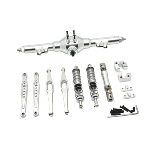 kowaku 1/12 RC Auto Metall Upgrade Kits Hintere Stützvorrichtungen Anzug Modifikation Hintere Feste Spurstangen für 12423 12429 Hobby Auto Buggys, Silber von kowaku