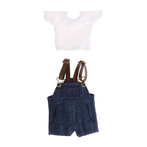 kowaku 1/12 Weibliche Puppe Kleidung T Shirt Und Denim Shorts Robustes Accessoire Handgefertigt von kowaku