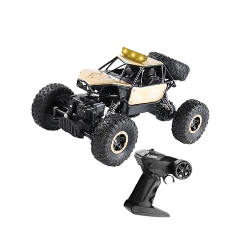 kowaku 1/16 RC Crawler Auto Kletterfahrzeug Partygeschenk Allradantrieb Sportrennen RC Auto Spielzeug Hochgeschwindigkeitsrennauto für Geburtstagsgeschenke, Gold von kowaku