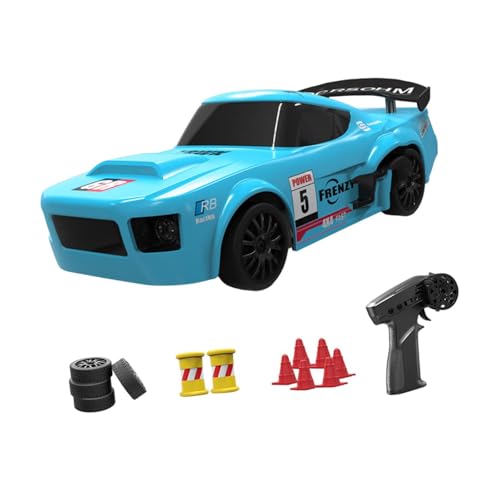 kowaku 1/24 RC Reifen Auto Modell Rennfahrzeuge Drifting Reifen Sport Spielzeugauto Ferngesteuertes Auto für Kinder Geburtstagsgeschenke, Blau von kowaku