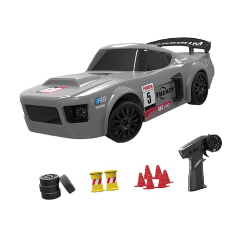 kowaku 1/24 RC Reifen Auto Modell Rennfahrzeuge Drifting Reifen Sport Spielzeugauto Ferngesteuertes Auto für Kinder Geburtstagsgeschenke, Grau von kowaku