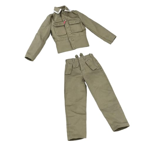 kowaku 1/6 Figur Jacke und Hose, Puppenfigur Kostüm Uniform Set, für 12 Zoll Puppenzubehör Körperverkleidung von kowaku