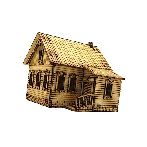 kowaku 1/72 Miniatur-Holzhaus, Architekturszene, Modellsammlung, Ornamente, Holzpuzzle, zerlegbar, für Sandtisch, Modelleisenbahn-Zubehör, von kowaku