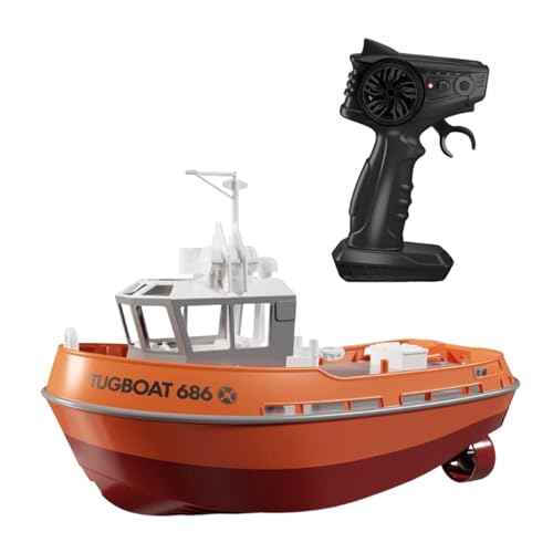 kowaku 1/72 RC Tugboat Play Water Spielzeug Fernbedienungsboot RC -Boot für Kinder, Orange von kowaku