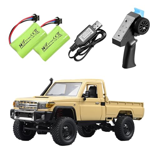 kowaku 1:12 RC Crawler Auto Mini RC Rock Crawler Hobby Spielzeug 4WD Road RC Truck Simuliertes Kletterauto für Teppich Schlamm Sand Grasland, 2 Leistung von kowaku