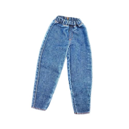 kowaku 1:6 Actionfiguren Jeans Puppenkleidung, Geschenke für Kinder und Erwachsene, stylisches Cosplay Model Puppendekor, weiche Outfits 12" Figurhose, Blau von kowaku