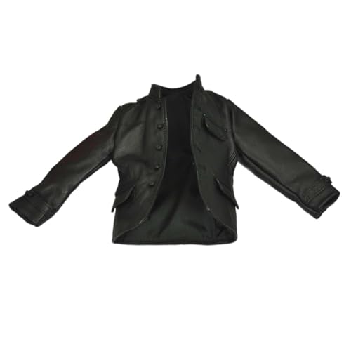 kowaku 1:6 Puppe Schwarze Jacke mit langen Ärmeln Cosplay Leichte Mode Oberbekleidung Kleidung für 12'' Zoll männliche Actionfigur Kostüm von kowaku