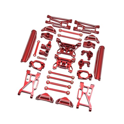 kowaku 15x RC Autoteil Modifizierte Lenkschale Vorne Hinten Schwinge Ersatz Kits Nachrüstung Zubehör für 10208 Crawler 1/10, ROT von kowaku