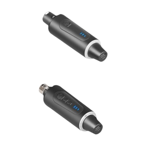 kowaku 2 Stück XLR-Mikrofon-Schnurlossystem Audio-Schnurlosübertragungsgeräte Breites Anwendungsmikrofonzubehör für Leistungsverstärker von kowaku