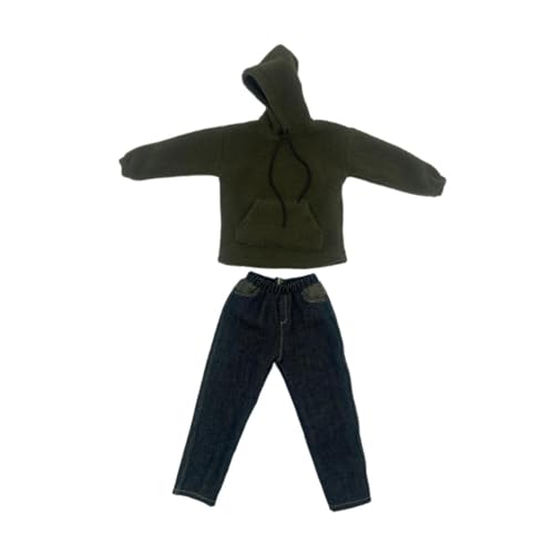 kowaku 2 X Kapuzenpullover Und Jeans Im Maßstab 1:6, Handgefertigte Puppenkleidung für 12 Zoll Figuren, Zubehör von kowaku