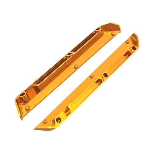 kowaku 2X 1/12 RC Auto-Chassis Schmutzfänger Aluminiumlegierung Einfach zu installierende Modifikation Ersatzteile Seitenspurstange für Wltoys 124016, Gold von kowaku