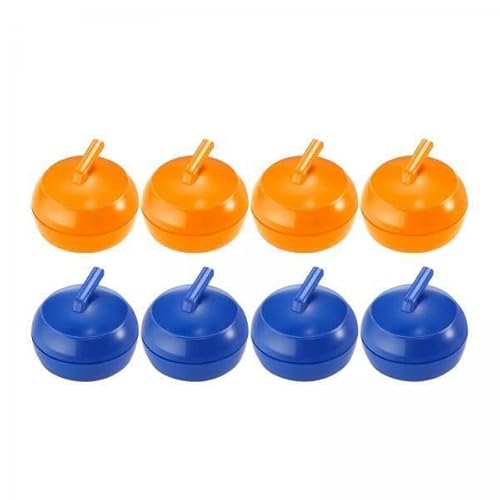 kowaku 2x8x Tabletop Curlingspiel Curling Brettspiel Kind Eltern Interaktive Tabletop Curling Pucks Mini Tischspiele für Die Reise von Camping Familien, Blau Orange, 2 Stk. von kowaku