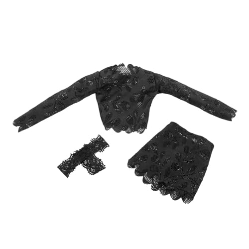 kowaku 3X Fashion 1/6 Top und Hüftrock - -Kleidungsstück handgefertigtes Puppenkleidung Kostüm für 12 ", Schwarz von kowaku