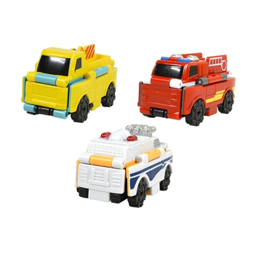 kowaku 3X Transformierbare Autos Flip Truck Verformung Auto für Kinder Kleinkinder Jungen Mädchen Aufklärung Kinder, c von kowaku