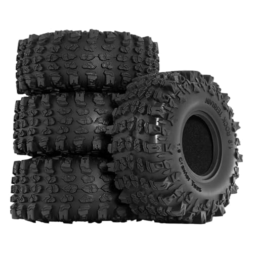 kowaku 4 Teile RC -Auto Reifen Ersatzteil Crawler Car Tyre Leichte Kontrolle für axial 1/10 RC von kowaku